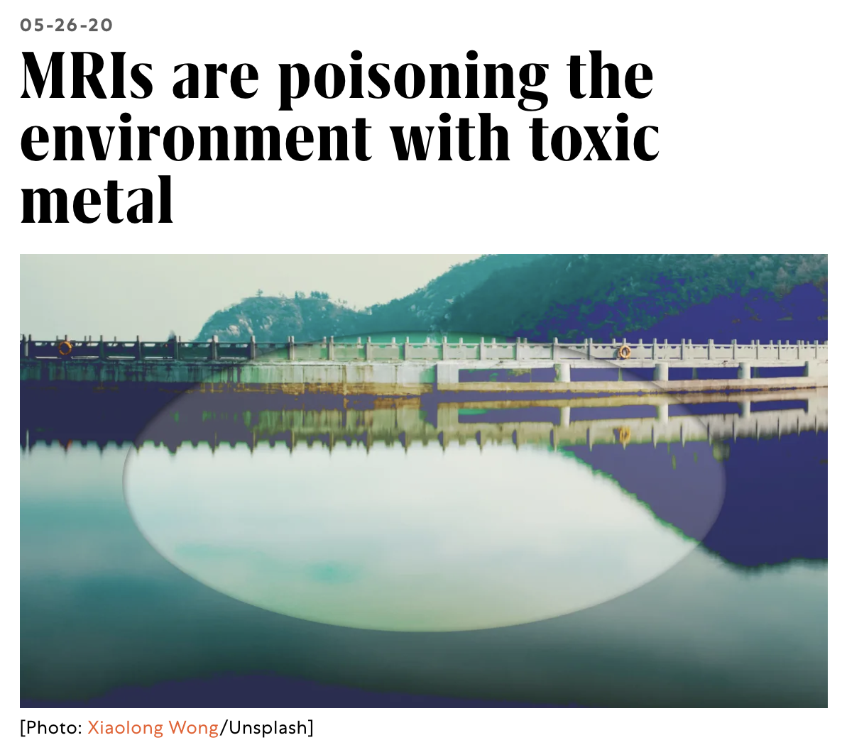 Fast Company: MRIs are poisoning the environment with a toxic heavy metal